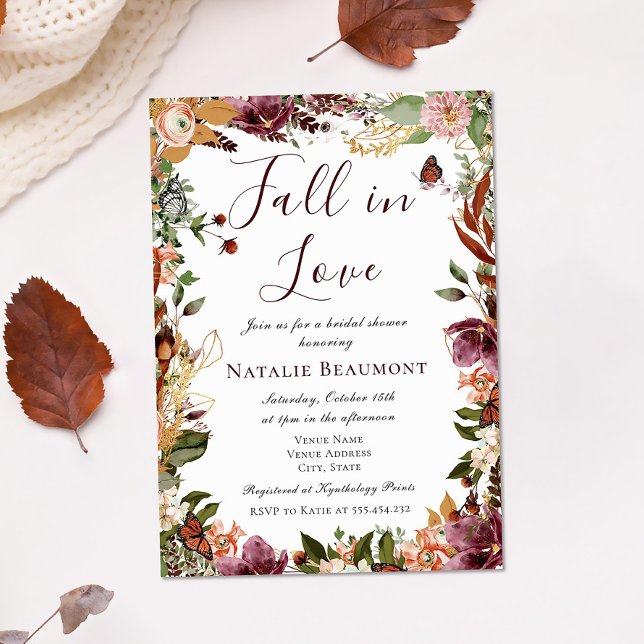 Invitación Caer en el amor La ducha de novias del otoño (Subido por el creador)