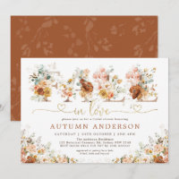 Caer en el amor Naranja Floral Bridal Shower