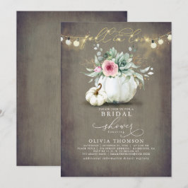 Invitación Caer en el amor Suculentos Calabazas Bridal Shower