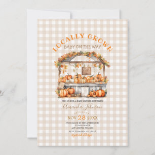 Invitación Caer en el mercado local de Gingham Baby Shower