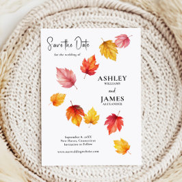 Invitación Caer en hojas de otoño, casamiento otoño salva la