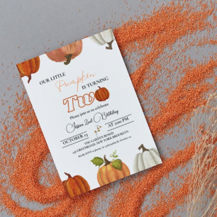 Invitación Caer en nuestra calabaza que cumple dos años