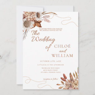 Invitación Caer enamorada   Boda Boho Flowers