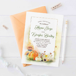 Invitación Caer enamorada | Boda de calabazas de girasoles de