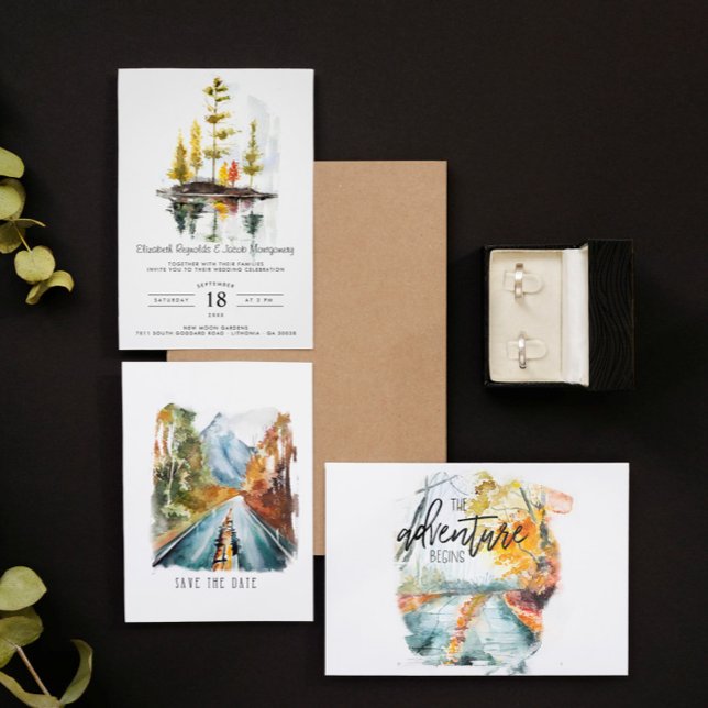 Invitación Caer enamorada | Boda de otoño rústico (Subido por el creador)