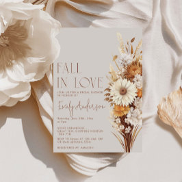 Invitación Caer Enamorada Boho Floral Bridal Shower