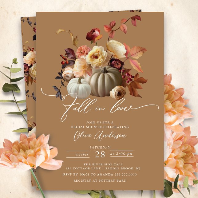Invitación Caer Enamorada Boho Floral Bridal Shower (Subido por el creador)