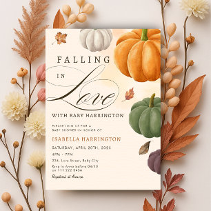 Invitación Caer enamorada Cae Calabaza Baby Shower