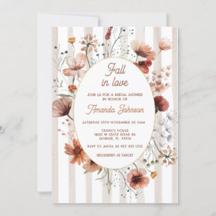Invitación Caer Enamorada Cae Flor Silvestre Ducha De Novias