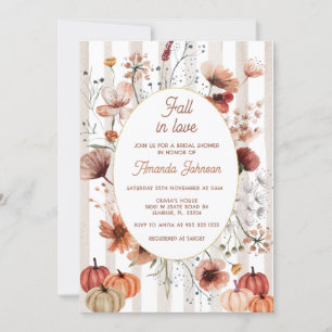 Invitación Caer Enamorada Cae Flor Silvestre Ducha De Novias