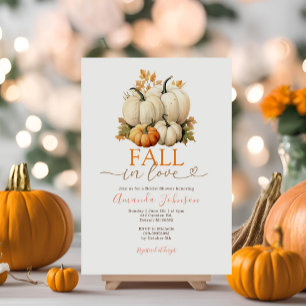 Invitación Caer enamorada Calabaza blanca caerse ducha de nov