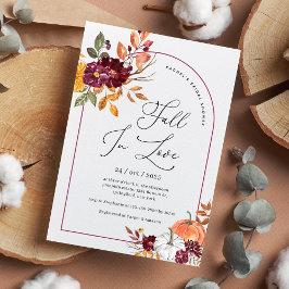 Invitación Caer Enamorada Calabaza Floral Ducha De Novias