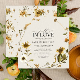 Invitación Caer enamorada de la ducha de novias de girasol ru