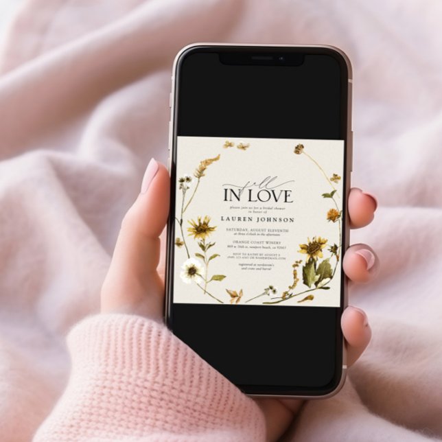 Invitación Caer enamorada de la ducha de novias de girasol ru (Subido por el creador)
