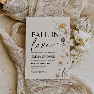 Invitación Caer enamorada de la ducha nudista Boho Bridal