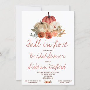 Invitación Caer enamorada de la ducha nupcial floral de calab