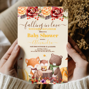 Invitación Caer enamorada del bebé Woodland Baby Shower