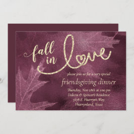 Invitación Caer enamorada del otoño | Mulberry Friendding