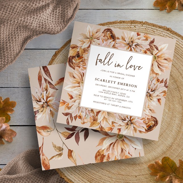 Invitación Caer Enamorada Ducha De Novias (Fall In Love Bridal Shower Invitation
)