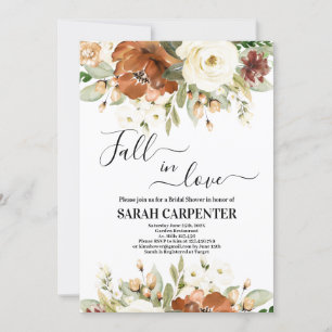 Invitación Caer Enamorada Ducha De Novias