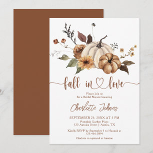 Invitación Caer enamorada Earthy Floral Fall Bridal Shower