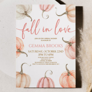 Invitación Caer Enamorada Elegante Ducha Bridal De Calabaza R