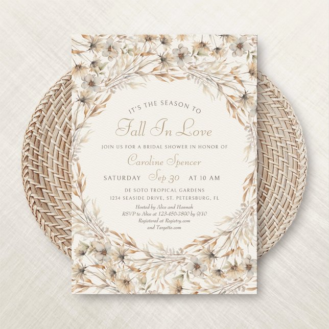 Invitación Caer Enamorada En Otoño Elegante Ducha De Novias (Subido por el creador)