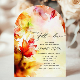 Invitación Caer Enamorada Foliage De Otoño Ducha De Novias