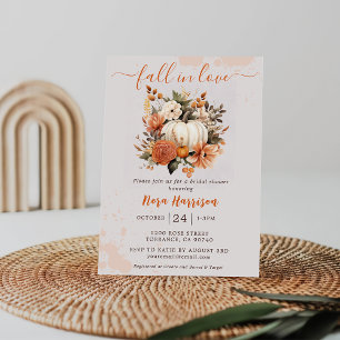 Invitación Caer Enamorada Patrón De Flores Silvestres Ducha D