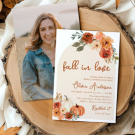 Invitación Caer enamorada Rústica calabaza Ducha de novias