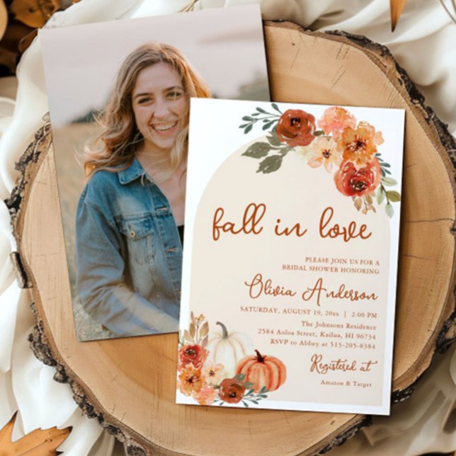 Invitación Caer enamorada Rústica calabaza Ducha de novias (Subido por el creador)