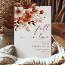 Caer Enamorada Rusty Burgundy Floral Bridal Shower