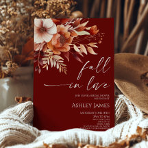 Caer Enamorada Rusty Burgundy Floral Bridal Shower