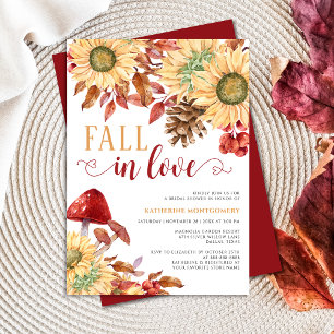 Invitación Caer Enamorada Sangre Girasol Caer Ducha De Novias