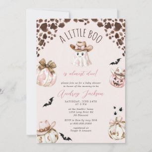 Invitación Caer Niña Chica de Bote Occidental Baby Shower