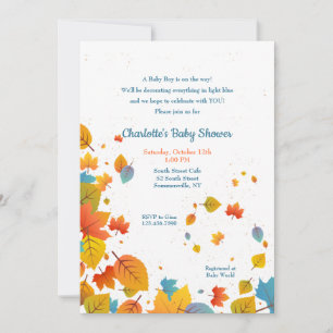 Invitación Caer niño niño ducha