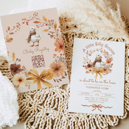 Invitación Caer Silly Goose código QR Ducha bebé