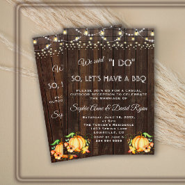 Invitación Caer Tapa de calabaza Luces Madera I HACER BBQ