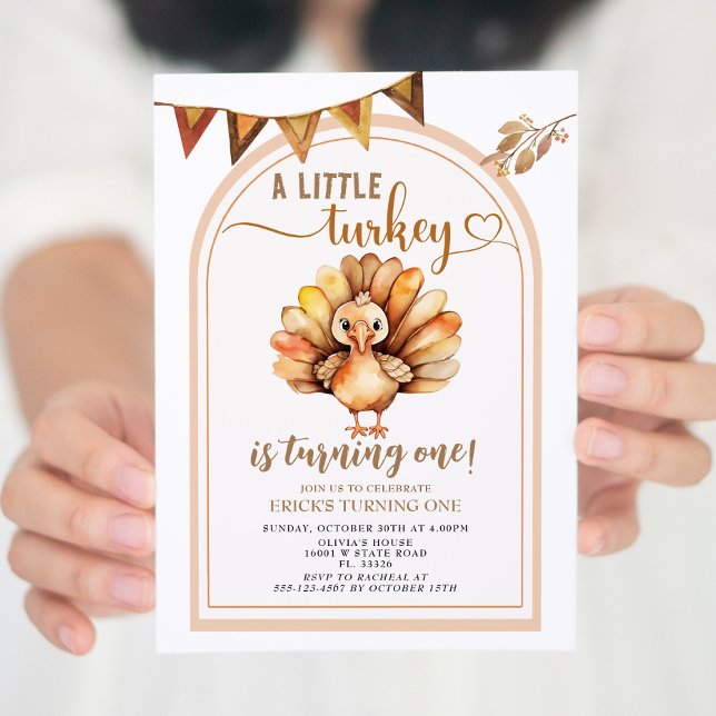 Invitación Caer Un Pequeño Arco Turco Que Se Torna Un Cumplea (Subido por el creador)