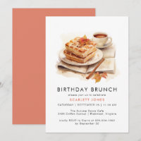 Café acuarela | Brunch Cute Casual Birthday