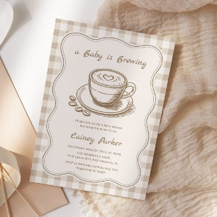 Invitación Café Baby Está Preparando la Fiesta de Shower de L