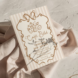 Invitación Cafe Bebe Baby está preparando una fiesta de baby 