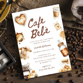 Invitación Cafe Bebe Baby Is Brewing Coffee Brown Baby Shower