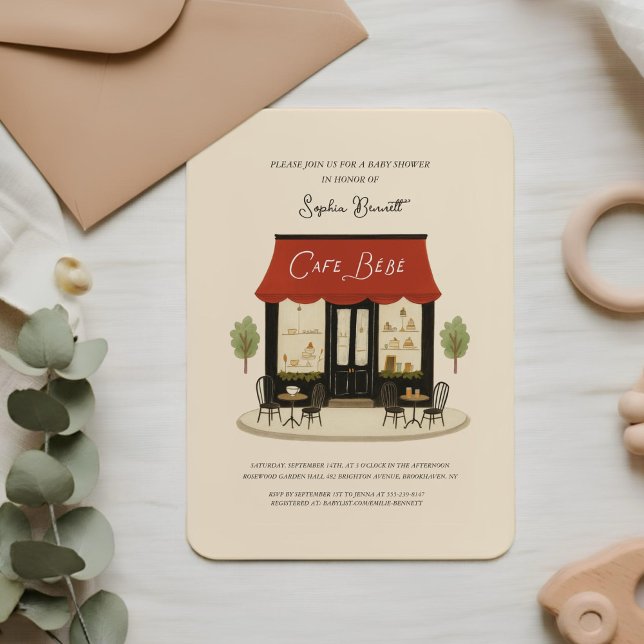 Invitación Cafe Bébé Baby Shower  (Subido por el creador)