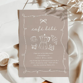 Invitación Café Bebe Home Coffee Baby Shower Latte