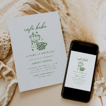 Cafe Bebe Shower | Verde y Azul, el bebé está en c