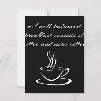 Invitación Café bien equilibrado Desayuno Cafeína Lover