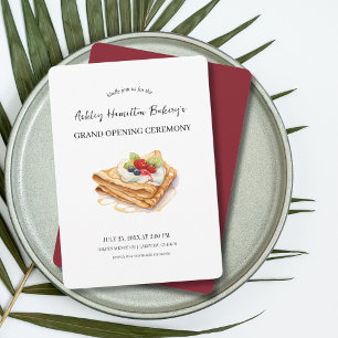 Invitación Cafe Crepes Grand Opening