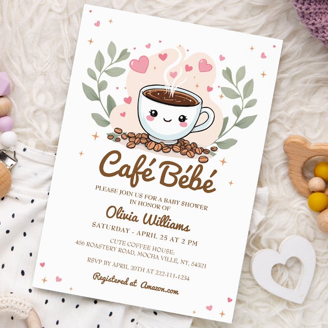 Invitación Café Cute Bebe Baby Está Preparando Café Baby Show (Subido por el creador)