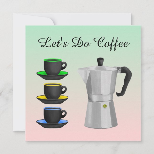 Invitación Café de Espresso Italiano (Anverso)